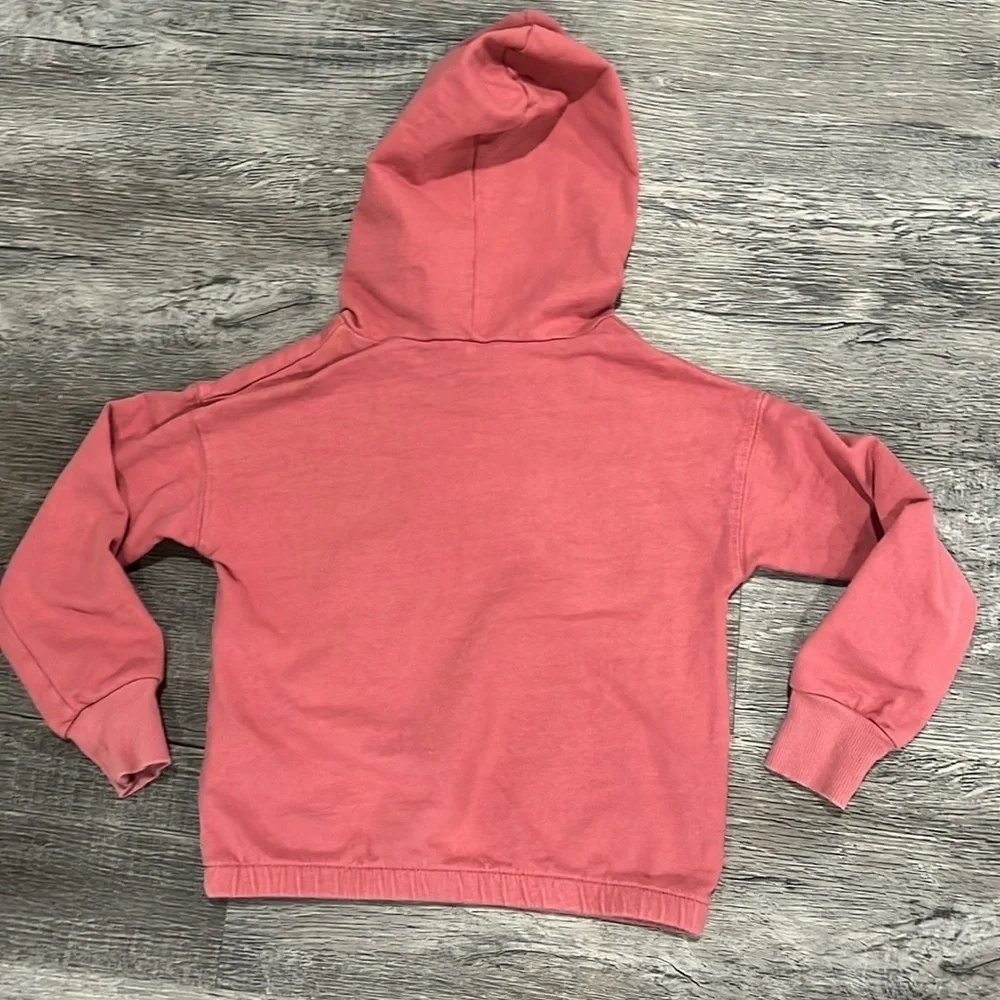 Pink embroidered Butterfly Kids Hoodie 6/6X